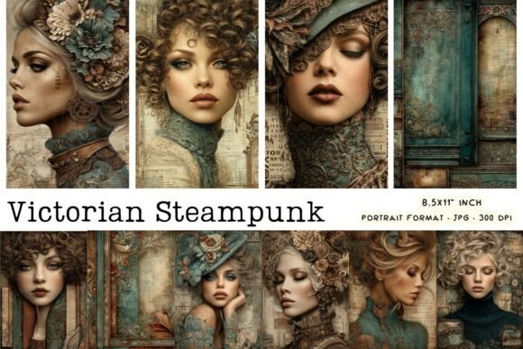 Download Victorian Steampunk Junk Journal Pages - Page Collection