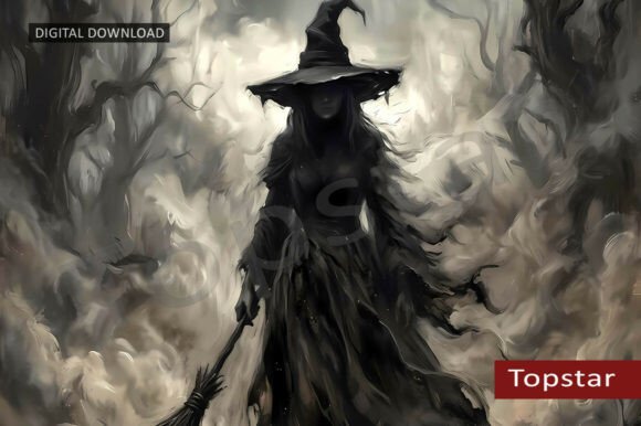 Download Dark Gothic Witch Spooky Halloween Art - Witch Collection