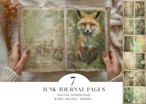 Download Woodland Animals Junk Journal Pages - Page Collection