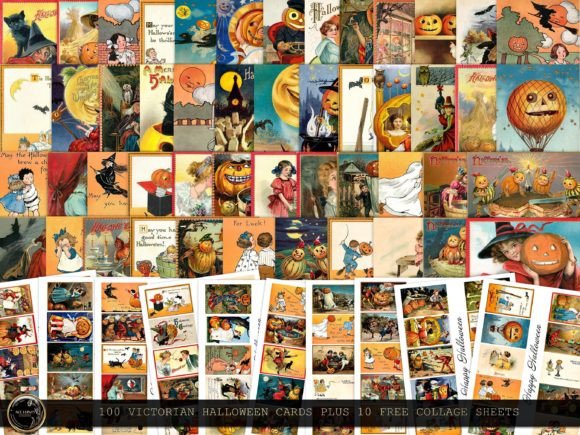 Download 100 Victorian Halloween Postcards - Victorian Collection
